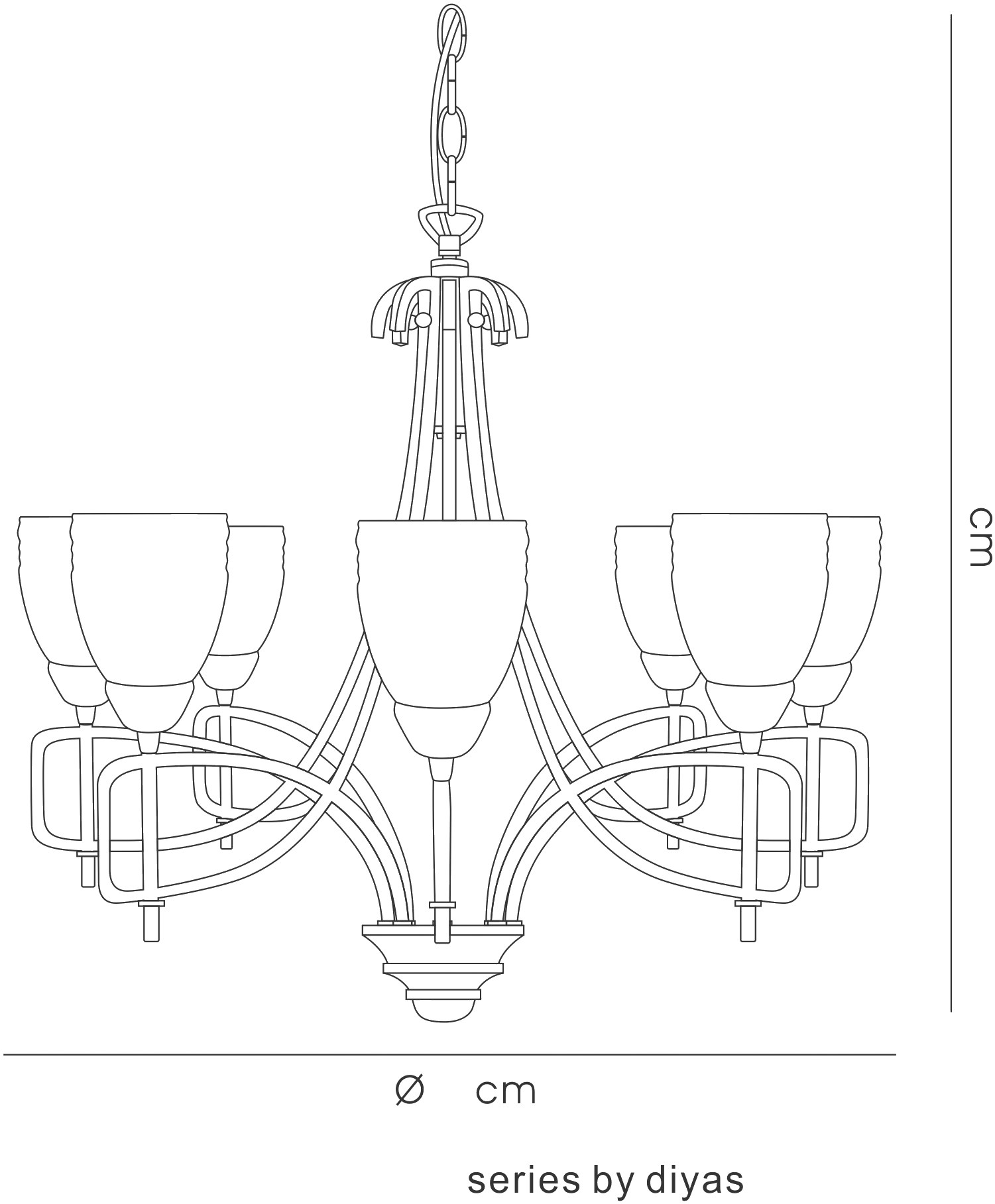 IL10042  San Marino Pendant 8 Light Textured Pewter